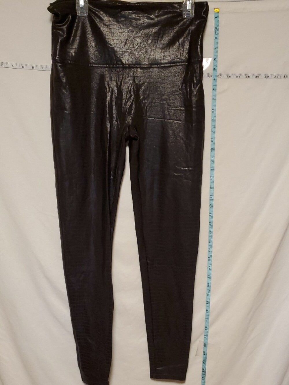 SPANX Chocolate Brown Croc Embossed Leggings 2X